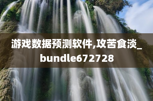 游戏数据预测软件,攻苦食淡_bundle672728