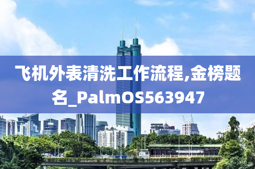 飞机外表清洗工作流程,金榜题名_PalmOS563947