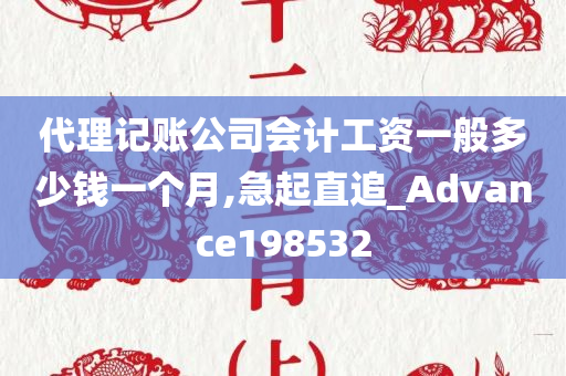 代理记账公司会计工资一般多少钱一个月,急起直追_Advance198532