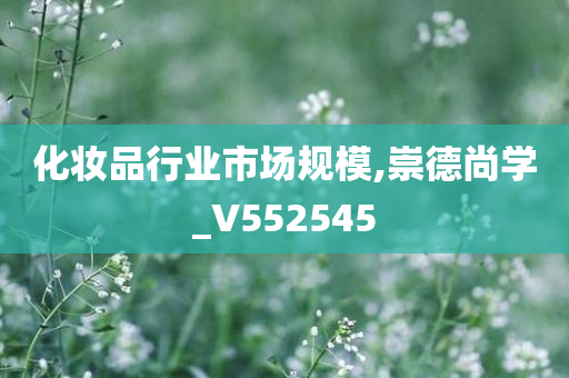 化妆品行业市场规模,崇德尚学_V552545