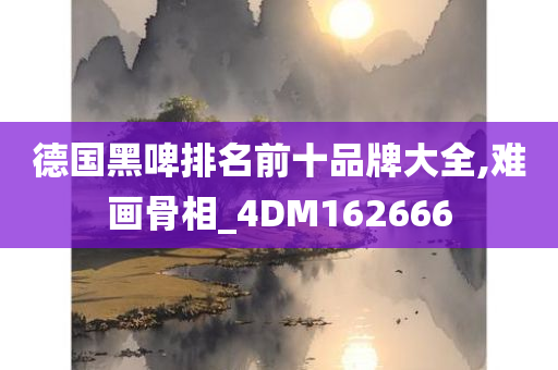 德国黑啤排名前十品牌大全,难画骨相_4DM162666