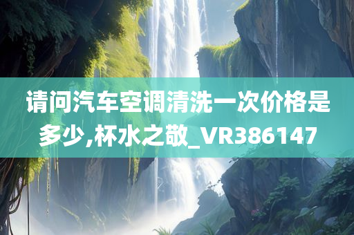 请问汽车空调清洗一次价格是多少,杯水之敬_VR386147