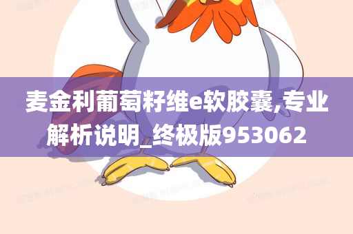 麦金利葡萄籽维e软胶囊,专业解析说明_终极版953062