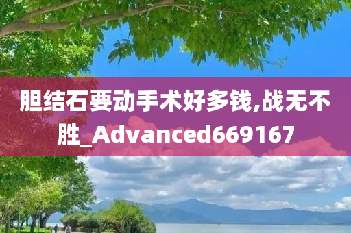 胆结石要动手术好多钱,战无不胜_Advanced669167