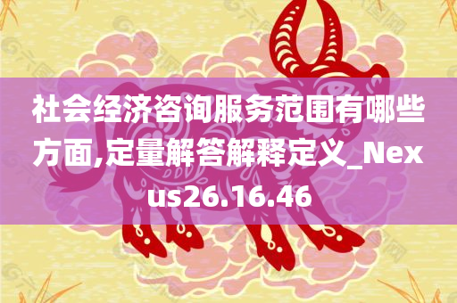 社会经济咨询服务范围有哪些方面,定量解答解释定义_Nexus26.16.46