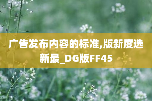 广告发布内容的标准,版新度选新最_DG版FF45