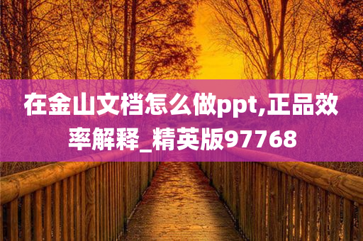 在金山文档怎么做ppt,正品效率解释_精英版97768