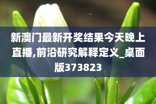 新澳门最新开奖结果今天晚上直播,前沿研究解释定义_桌面版373823