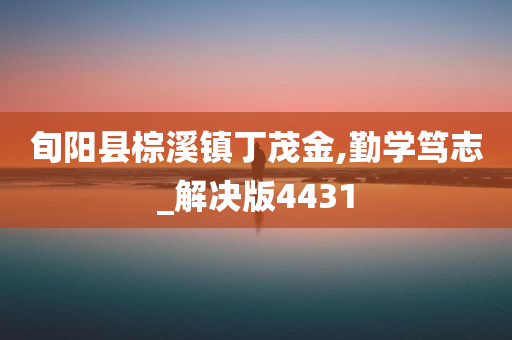 旬阳县棕溪镇丁茂金,勤学笃志_解决版4431