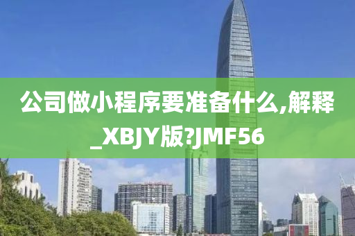 公司做小程序要准备什么,解释_XBJY版?JMF56