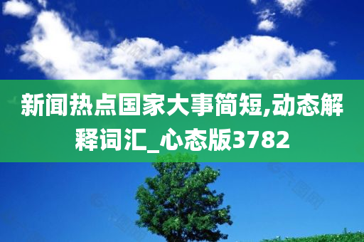 新闻热点国家大事简短,动态解释词汇_心态版3782