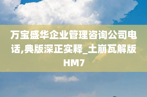 万宝盛华企业管理咨询公司电话,典版深正实释_土崩瓦解版HM7