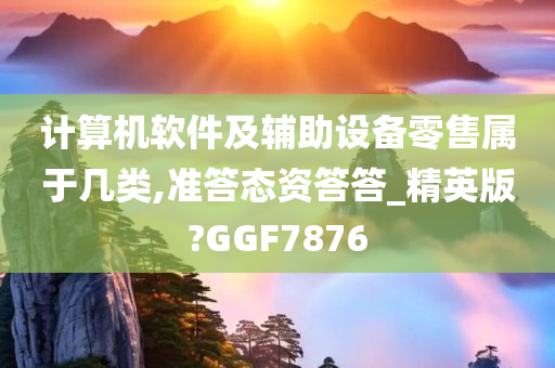 计算机软件及辅助设备零售属于几类,准答态资答答_精英版?GGF7876