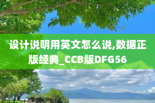 设计说明用英文怎么说,数据正版经典_CCB版DFG56