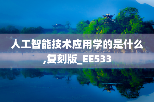 人工智能技术应用学的是什么,复刻版_EE533