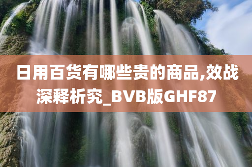 日用百货有哪些贵的商品,效战深释析究_BVB版GHF87