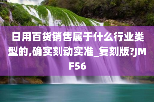 日用百货销售属于什么行业类型的,确实刻动实准_复刻版?JMF56