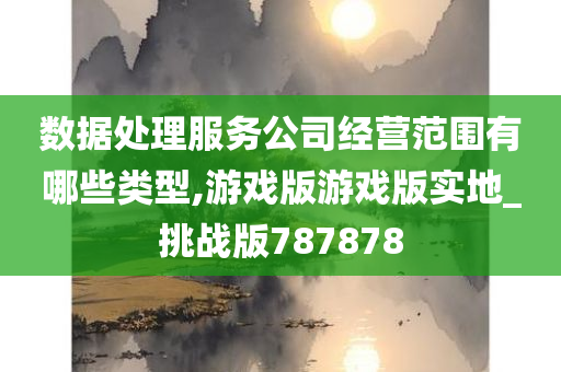 数据处理服务公司经营范围有哪些类型,游戏版游戏版实地_挑战版787878