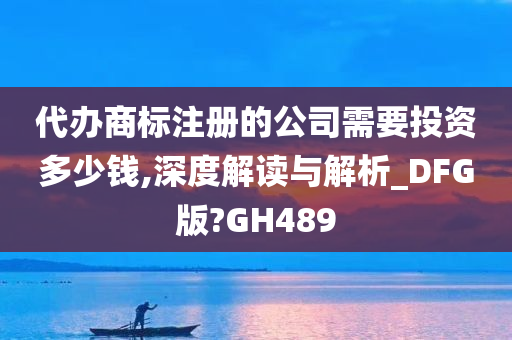 代办商标注册的公司需要投资多少钱,深度解读与解析_DFG版?GH489