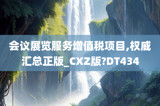 会议展览服务增值税项目,权威汇总正版_CXZ版?DT434