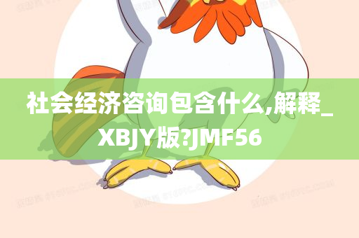 社会经济咨询包含什么,解释_XBJY版?JMF56