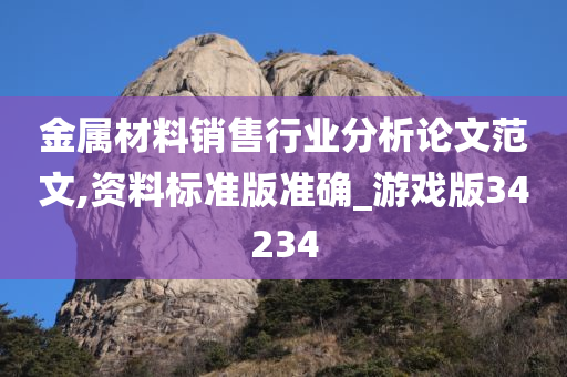 金属材料销售行业分析论文范文,资料标准版准确_游戏版34234