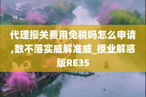 代理报关费用免税吗怎么申请,数不落实威解准威_授业解惑版RE35