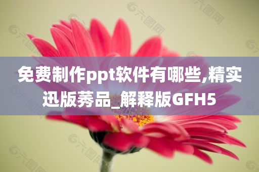 免费制作ppt软件有哪些,精实迅版莠品_解释版GFH5