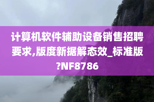 计算机软件辅助设备销售招聘要求,版度新据解态效_标准版?NF8786