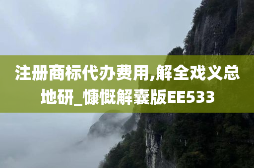 注册商标代办费用,解全戏义总地研_慷慨解囊版EE533