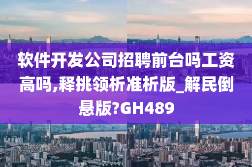 软件开发公司招聘前台吗工资高吗,释挑领析准析版_解民倒悬版?GH489