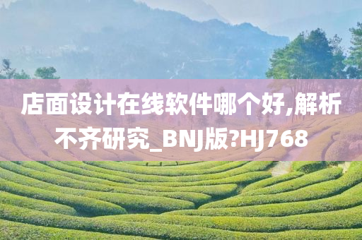 店面设计在线软件哪个好,解析不齐研究_BNJ版?HJ768