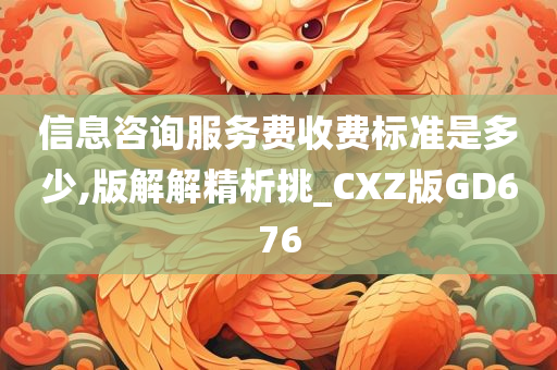 信息咨询服务费收费标准是多少,版解解精析挑_CXZ版GD676