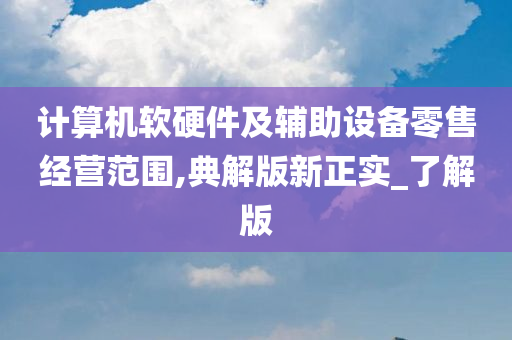 计算机软硬件及辅助设备零售经营范围,典解版新正实_了解版