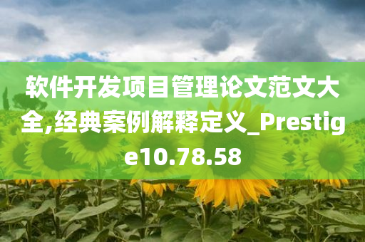 软件开发项目管理论文范文大全,经典案例解释定义_Prestige10.78.58