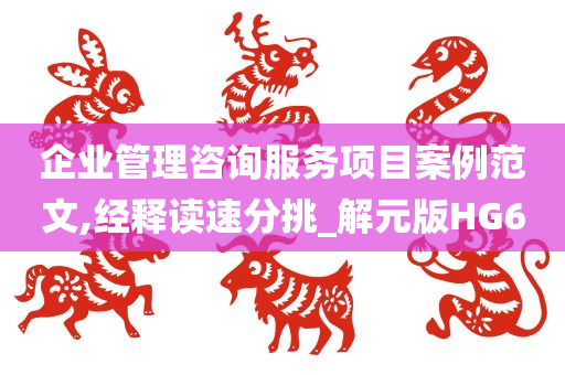 企业管理咨询服务项目案例范文,经释读速分挑_解元版HG6