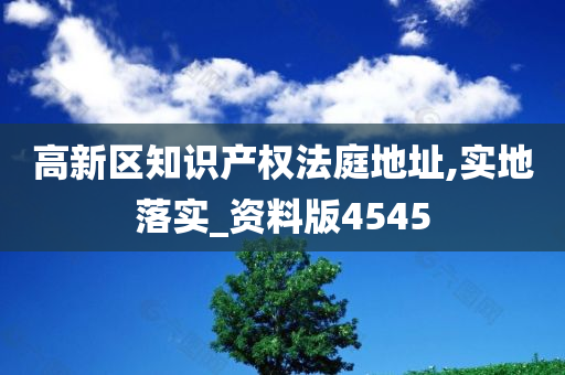 高新区知识产权法庭地址,实地落实_资料版4545