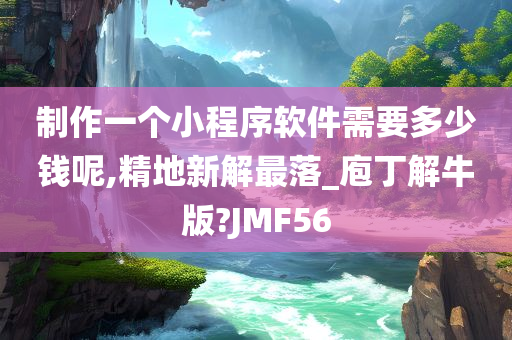 制作一个小程序软件需要多少钱呢,精地新解最落_庖丁解牛版?JMF56