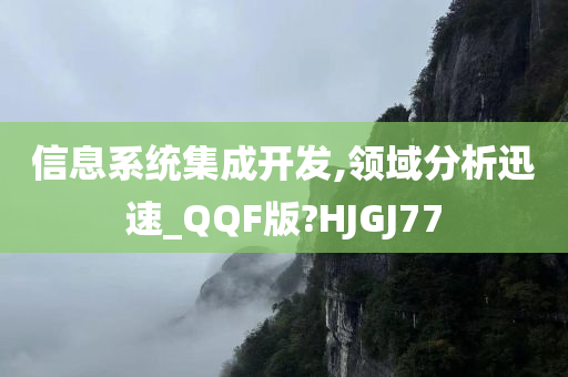 信息系统集成开发,领域分析迅速_QQF版?HJGJ77