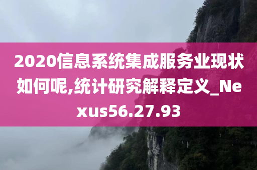 2020信息系统集成服务业现状如何呢,统计研究解释定义_Nexus56.27.93