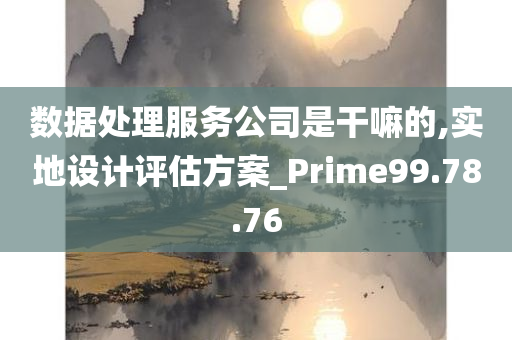 数据处理服务公司是干嘛的,实地设计评估方案_Prime99.78.76